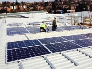 Commercial Rooftop Solar instllation